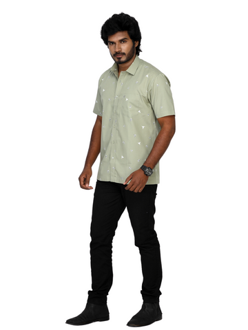 Rich green cotton shirt