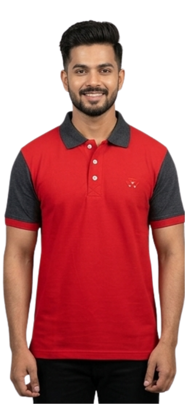 Massey Polo Red and Grey T-shirt