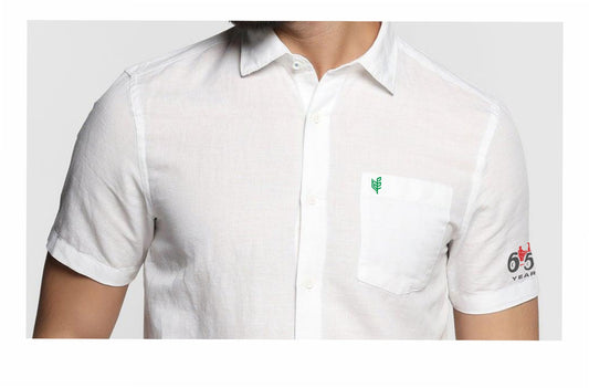 White cotton formal shirt
